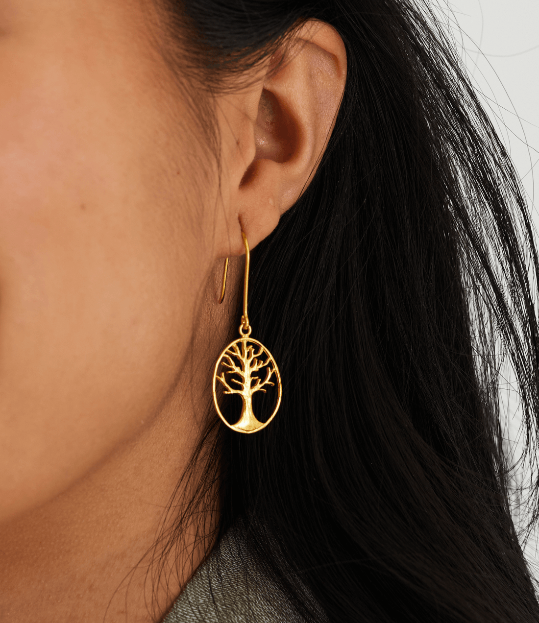 Gold Tree Earrings