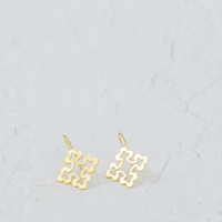 Gold Lattice Earrings