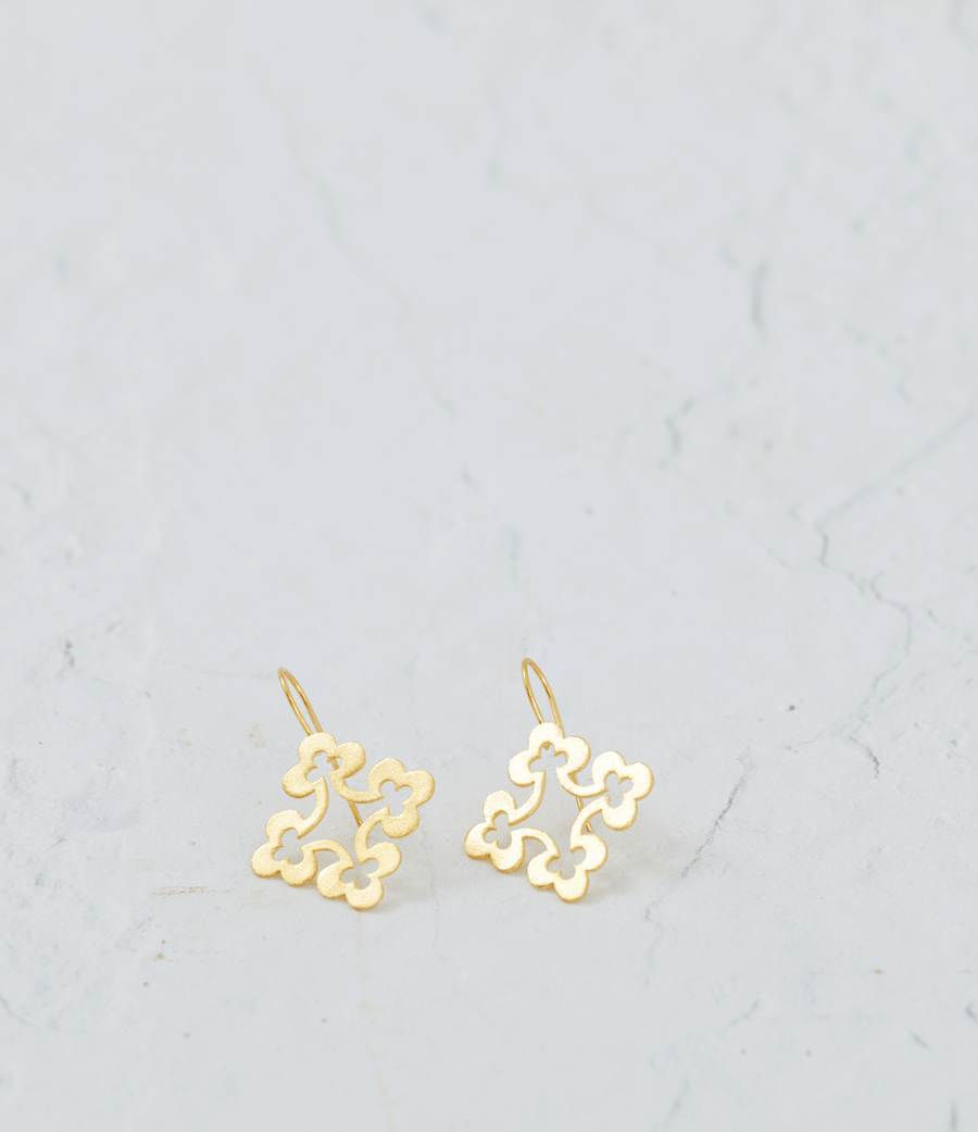 Gold Lattice Earrings