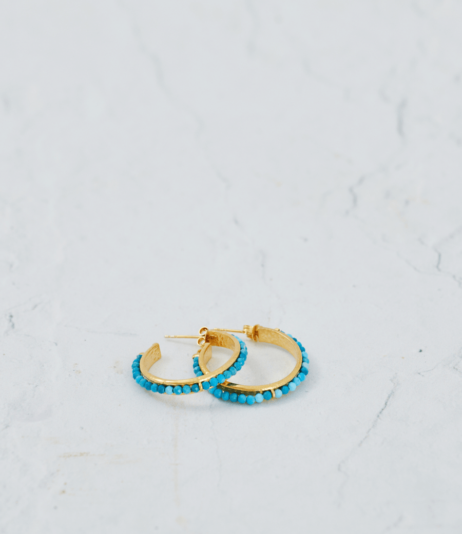 Turquoise Hoop Earrings