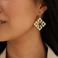 Gold Lattice Earrings