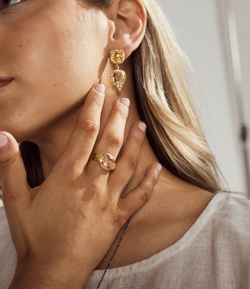 Quartz Gold Ring