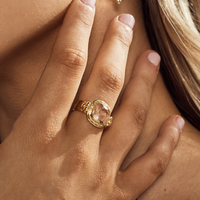 Quartz Gold Ring