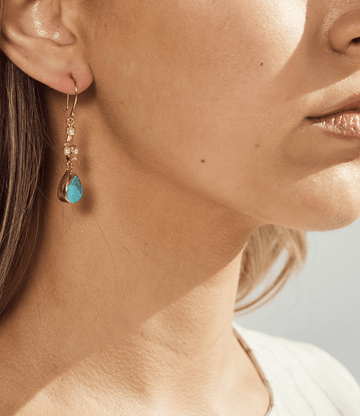 Turquoise Tear Drop Earrings