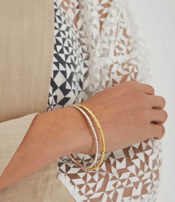 Gold Plated Sterling Silver Bangle