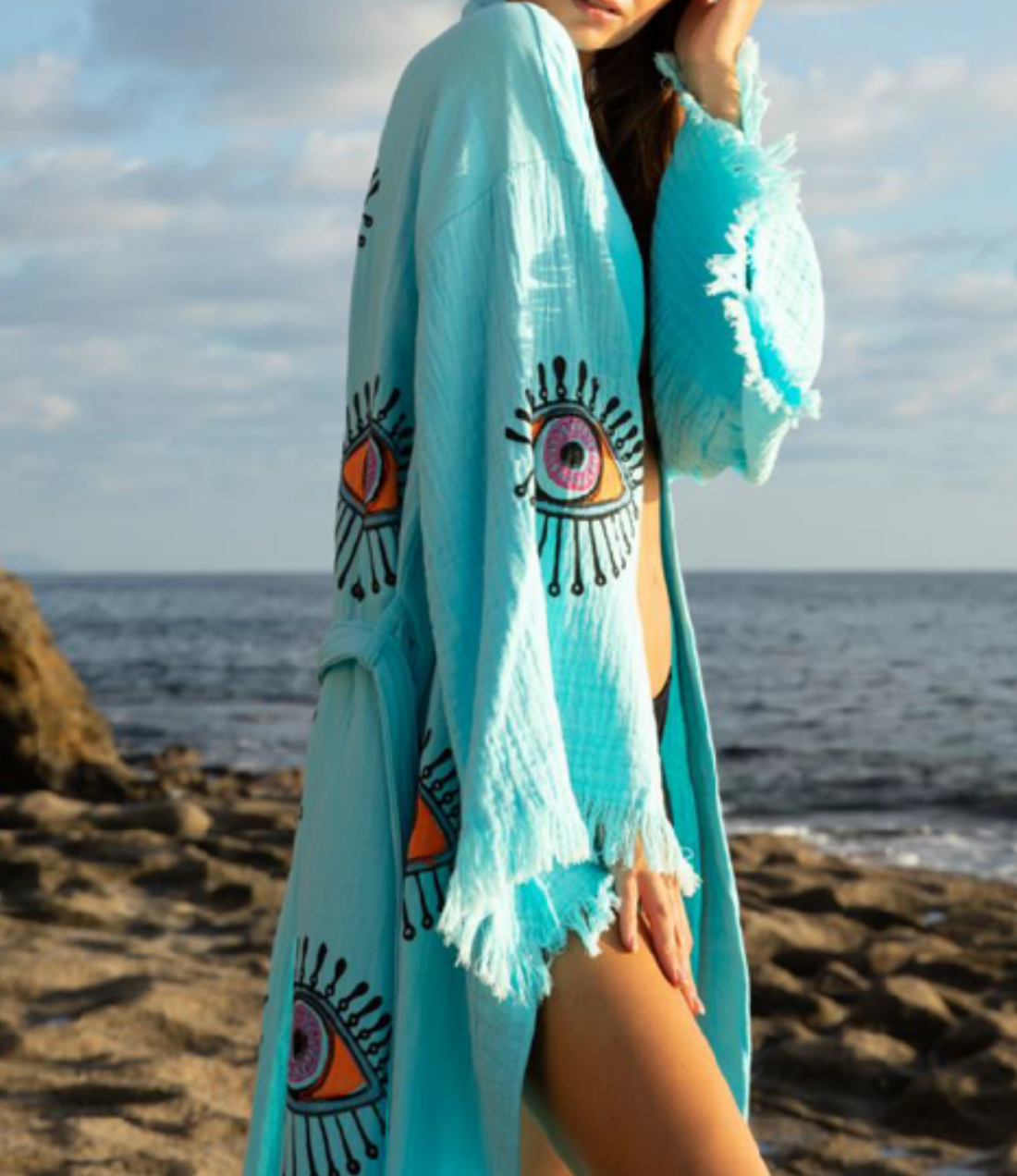 Evil Eye Kaftan Robe