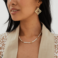 Gold Lattice Earrings