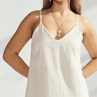 Linen Dress with Straps