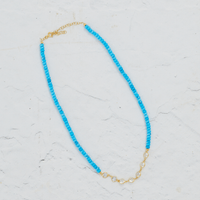 Turquoise & Crystal Short Necklace