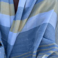 A lightweight peshtemal towel wrapped as a shawl