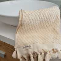 Pearl Turkish Cotton Hand Towel - Natural