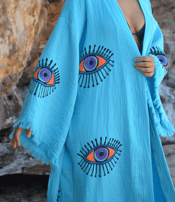 Evil Eye Kaftan Robe