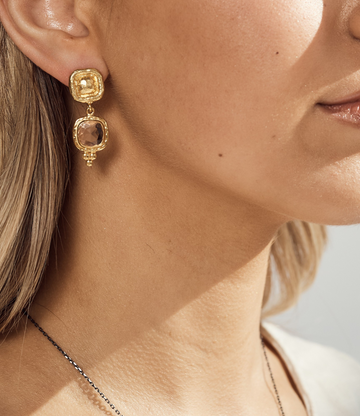 Quartz Gold earrings
